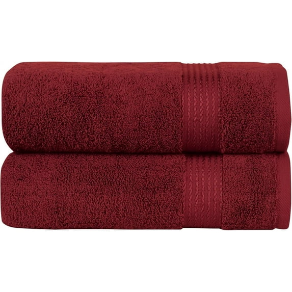 Elegant Comfort Towel Set - Soft, Highly Absorbent, Towels for Bathroom, Gym, Spa & Hotel - High-Quality Turkish Cotton Washcloths, Plush & Durable, Quick-Drying Burgundy