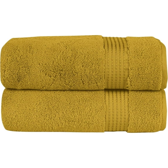 Elegant Comfort Towel Set - Soft, Highly Absorbent, Towels for Bathroom, Gym, Spa & Hotel - High-Quality Turkish Cotton Washcloths, Plush & Durable, Quick-Drying Gold