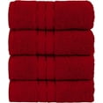 thumbnail image 1 of Elegant Comfort Turkish Cotton Hand Towel Set, 4-Pack, 16" x 28", Highly Absorbent - Soft Bathroom Towels, Burgundy, 1 of 6