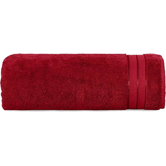 Elegant Comfort Turkish Cotton Jumbo Bath Towel, 1-Piece, 35" x 70", Highly Absorbent - Soft Bathroom Towel, Burgundy