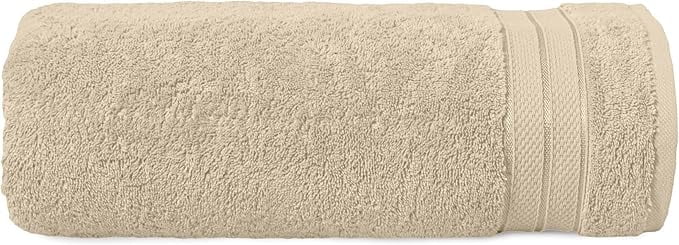 Elegant Comfort Turkish Cotton Jumbo Bath Towel, 1-Piece, 35" x 70", Highly Absorbent - Soft Bathroom Towel, Ivory