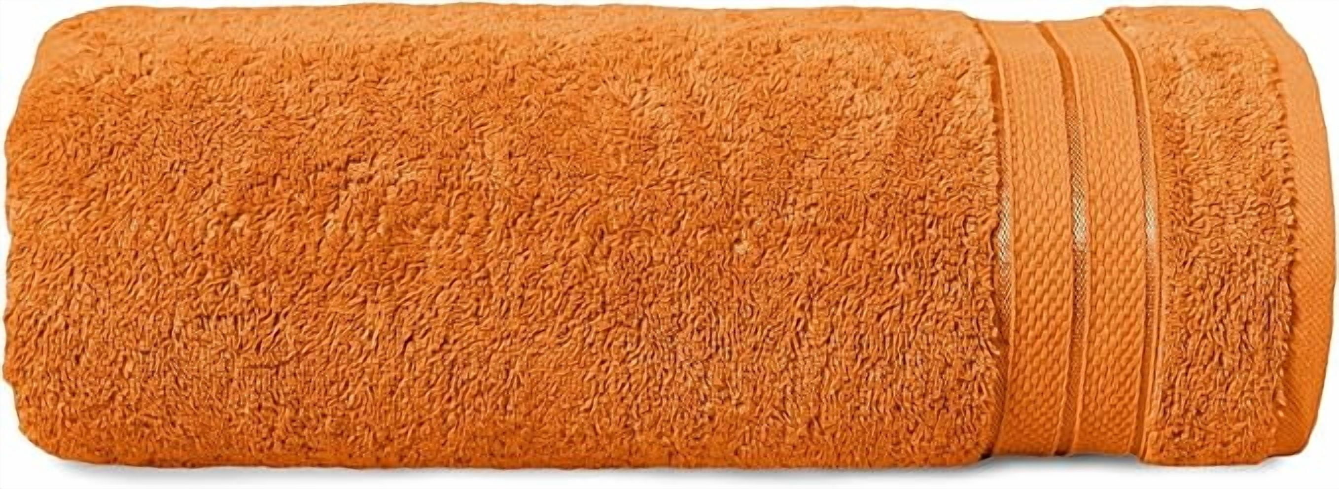 Elegant Comfort Turkish Cotton Jumbo Bath Towel, 1-Piece, 35" x 70", Highly Absorbent - Soft Bathroom Towel, Orange