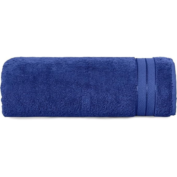 Elegant Comfort Turkish Cotton Jumbo Bath Towel, 1-Piece, 35" x 70", Highly Absorbent - Soft Bathroom Towel, Royal Blue