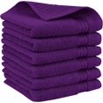 thumbnail image 1 of Elegant Comfort Turkish Cotton Washcloth Set, 6-Pack, 13" x 13", Highly Absorbent - Soft Bathroom Towels, Purple, 1 of 5