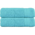 thumbnail image 1 of Elegant Comfort Turkish Popcorn Cotton Bath Towel Set, 27 x 54 Inches, 2-Pack, Hotel-Quality, Soft, Durable, Quick-Dry, Highly Absorbent Aqua, 1 of 4