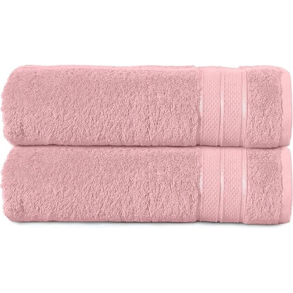 Elegant Comfort Turkish Popcorn Bath Towel Set, 27 x 54 Inches, 2-Pack, Hotel-Quality, Soft
