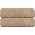 thumbnail image 1 of Elegant Comfort Turkish Popcorn Cotton Bath Towel Set, 27 x 54 Inches, 2-Pack, Hotel-Quality, Soft, Durable, Quick-Dry, Highly Absorbent Tan, 1 of 4