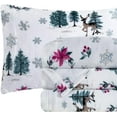 thumbnail image 1 of Elegant Comfort Ultra-Soft 4-Piece Holiday Velvet Plush Flannel Sheet Set - Warm Fuzzy Flannel Fleece with Deep Pockets - High-Quality - Queen, Christmas Wreath, 1 of 5