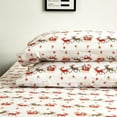 thumbnail image 1 of Elegant Comfort Ultra Soft 4-Piece Sheet Set - Holiday Christmas Flannel Sheets, Warm and Anti-Pill Quality, Deep Pocket Fitted Sheet- Full, Santa Sleigh, 1 of 4