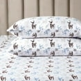 thumbnail image 1 of Elegant Comfort Ultra Soft 4-Piece Sheet Set - Holiday Christmas Flannel Sheets, Warm and Anti-Pill Quality, Deep Pocket Fitted Sheet- Twin, Brown Deer, 1 of 4
