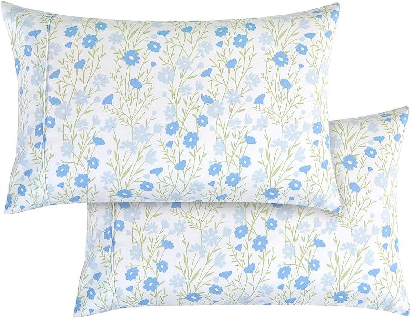 Elegant Comfort Ultra Soft Set of 2 Floral Pint Pillowcases 1500