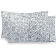 thumbnail image 1 of Set of 2 Floral Pint Pillowcases - 1500 Series Hotel Quality Microfiber, Soft and Smooth Envelope Closure - King, Paisley Navy, 1 of 6