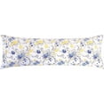 thumbnail image 1 of Elegant Comfort Ultra Soft Set of 2 Floral Pint Pillowcases - 1500 Series Hotel Quality Microfiber, Soft and Smooth Hidden Zipper Closure 2-Piece Pillow Covers - Body Pillowcase, Gold Jenna, 1 of 8