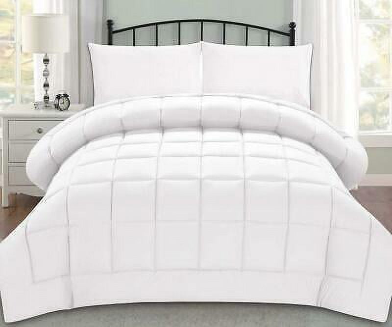 Elegant Comfort White Goose Down Alternative All Season Comforter Twin