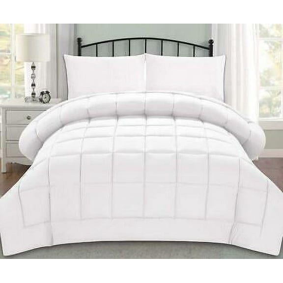 Elegant Comfort White Goose Down Alternative All Season Comforter Twin