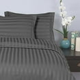 thumbnail image 1 of Elegant Comfort® Wrinkle & Fade Resistant 1500 Premier - 6PC Damask STRIPES Silky Soft 4-Piece Sheet Set, Up To 16" Deep Pocket, King, Gray, 1 of 1