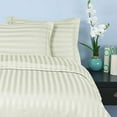 thumbnail image 1 of Elegant Comfort® Wrinkle & Fade Resistant 1500 Premier - 6PC Damask STRIPES Silky Soft 4pc Sheet Set, Up To 16" Deep Pocket, Full, Ivory, 1 of 1
