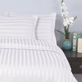 thumbnail image 1 of Elegant Comfort® Wrinkle & Fade Resistant 1500 Series - Damask STRIPES Silky Soft 4-Piece Sheet Set, Up To 16" Deep Pocket, King, White, 1 of 4