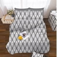 thumbnail image 1 of Elegant Comfort Wrinkle Free Feather Design Sheet Set 1500 Series , Full Grey, 1 of 2