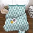 thumbnail image 1 of Elegant Comfort Wrinkle Free Feather Design Sheet Set 1500 Series , Full Turqouise, 1 of 2