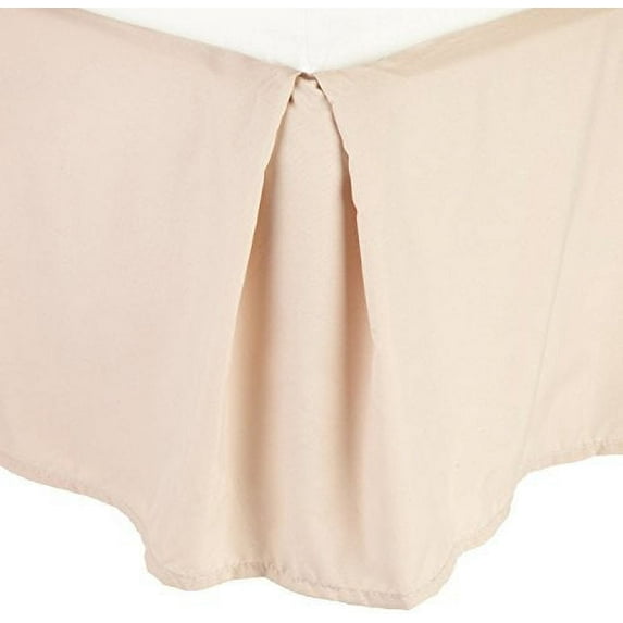 Elegant Comfort1500 Series Wrinkle & Fade Resistant Bed Skirt / Dust Ruffle - Pleated Tailored 14inch Drop, California King, Cream