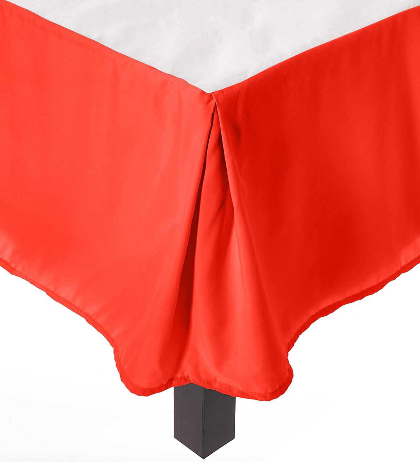Elegant Comfort1500 Series Wrinkle & Fade Resistant Bed Skirt / Dust Ruffle - Pleated Tailored 14inch Drop, King, Red