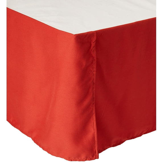 Elegant Comfort1500 Series Wrinkle & Fade Resistant Bed Skirt / Dust Ruffle - Pleated Tailored 14inch Drop, King, Rust