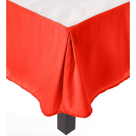 Elegant Comfort1500 Series Wrinkle & Fade Resistant Bed Skirt / Dust Ruffle - Pleated Tailored 14inch Drop, Queen, Red