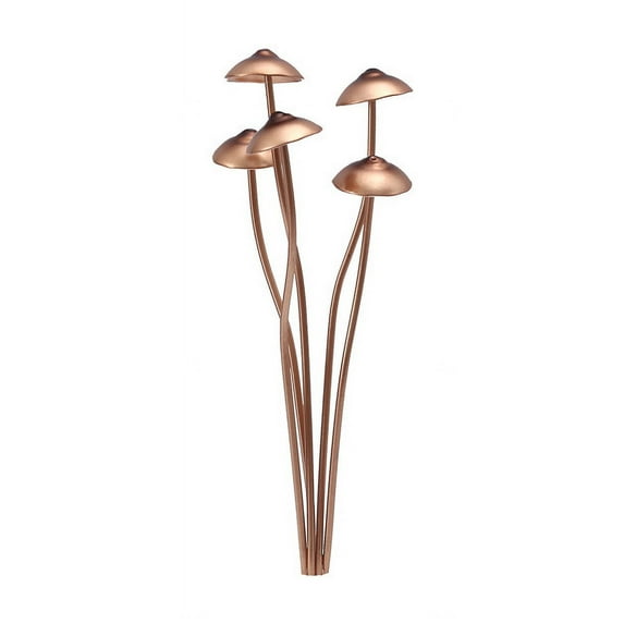 Elegant Copper Mushroom Garden Stake Lights, Solar-Powered Outdoor Decorative Lighting for Pathways, Patios, and Lawns