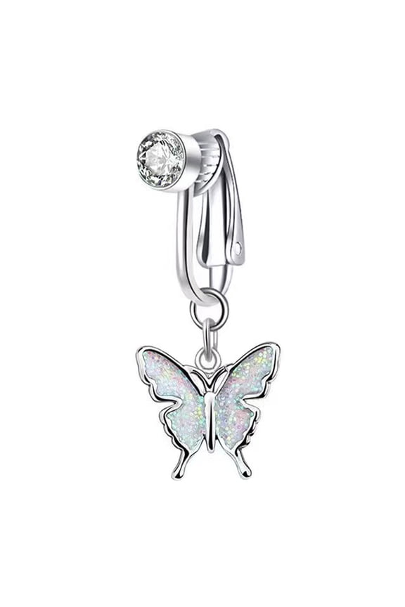Elegant Coppers Navel Clip No Piercing Required Belly Button Clamp Adjustable Navel Rings Jewelry for All Waist Sizes