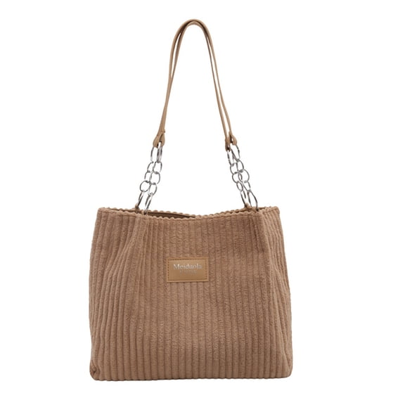 Elegant Corduroy Underarm Bag with Spacious Interior Casual Handbag Office Work Shoulder Bags for Fashion Women