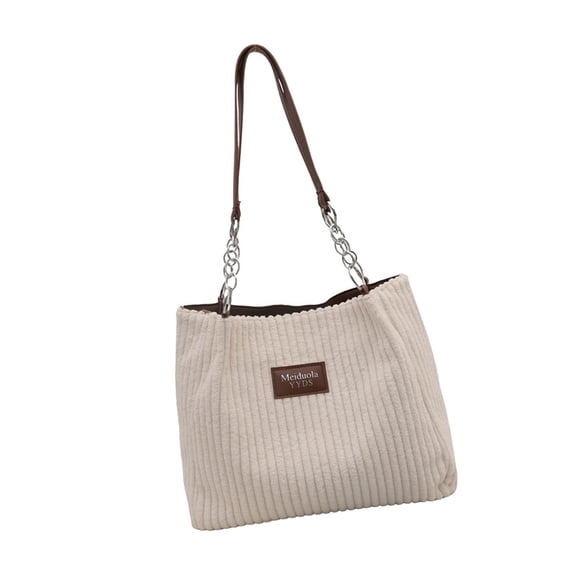 Elegant Corduroy Underarm Bag with Spacious Interior Casual Handbag Office Work Shoulder Bags for Fashion Women