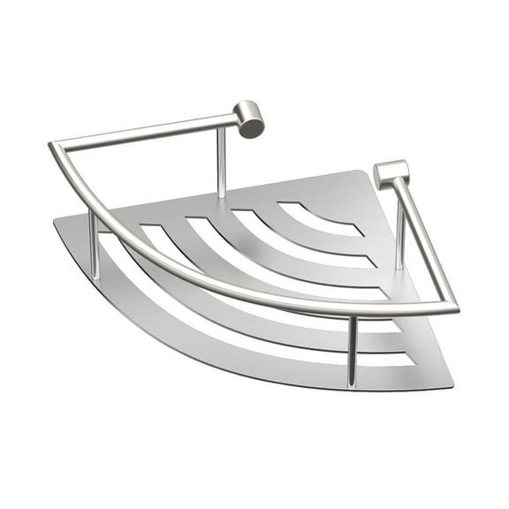 Gatco 1456 Elegant 11" Corner Shelf, Brushed Nickel