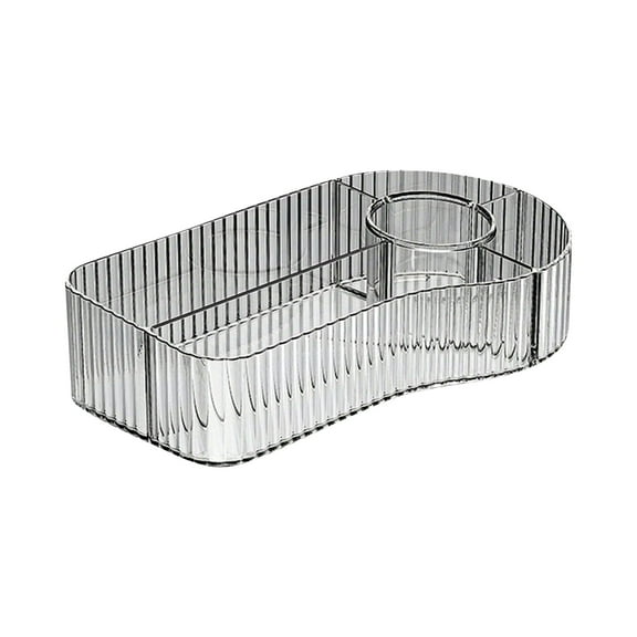 Elegant Cosmetic Storage Boxes for Countertops Large Capacity Organizers Transparent Desktop Storage Ideal for Vanity Bathroom and Living Room