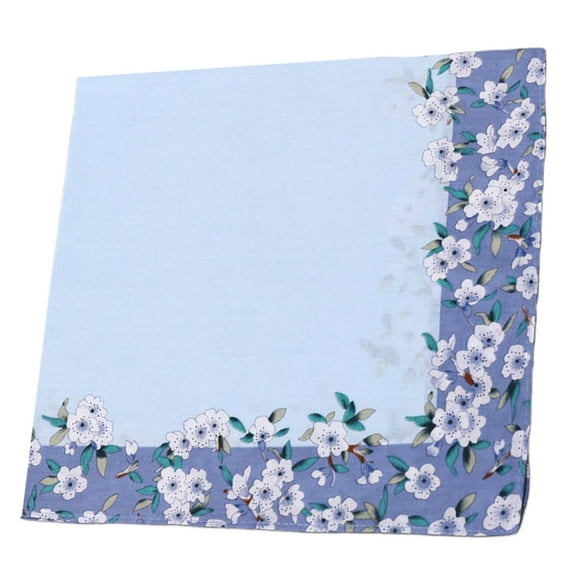 Elegant Cotton Handkerchief with Handwoven Flower Pinted Hanky Soft and Absorbent Perfect for Wedding Party and Business