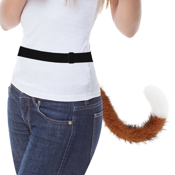 Elegant Courtly Cosplay Cat Tail for Accessories with Animal Theme for Anime Conventions and Parties, Coffee, One Size