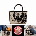 thumbnail image 1 of Elegant Cowhide Tote Bag – Featuring a Beautiful Dark Brown and White Design, This Purse is Ideal for Everyday Use and Stylish Fashion Statements!, 1 of 2