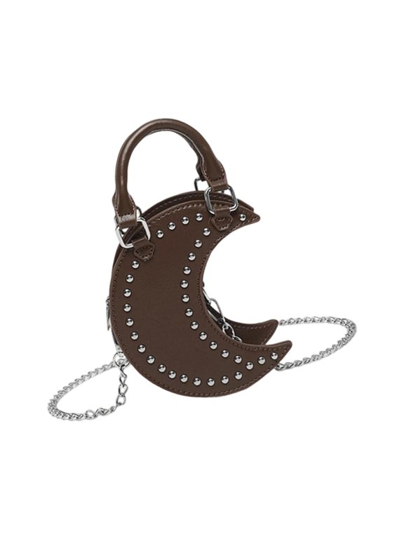Elegant Crescents Moons Crossbody Purse Practical PU Leather Shoulder Bag Stylish Handbag Suitable For Various Occasion
