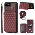 thumbnail image 1 of Elegant Crossbody Strap Wallet Case for Apple iPhone 7 Plus/8 Plus with Card Holder, Shockproof Purse Magnetic Closure Phone Cover with Wrist Strap for iPhone 7 Plus/8 Plus - Winered, 1 of 10