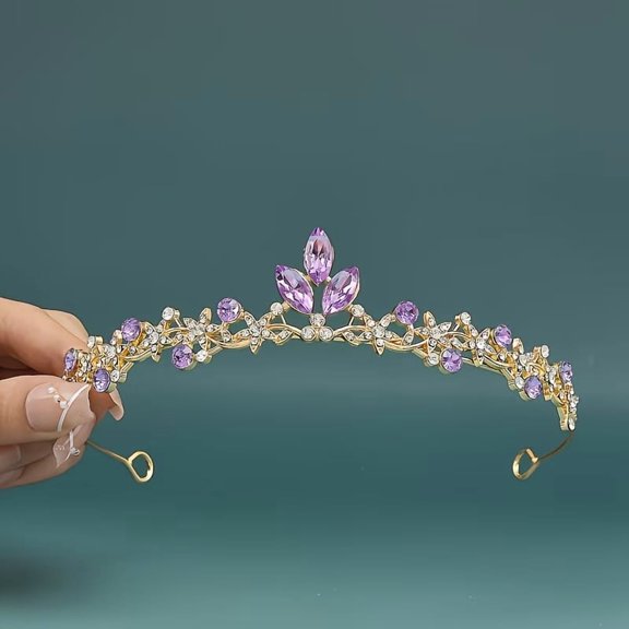 Elegant Crown Tiara - High-End Hair Accessory for Princesses, Perfect for Birthdays, Christmas, and Special Occasions