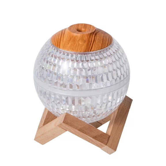 Elegant Crystal Ball Humidifier - Compact Desktop Aromatherapy Diffuser for Home and Office