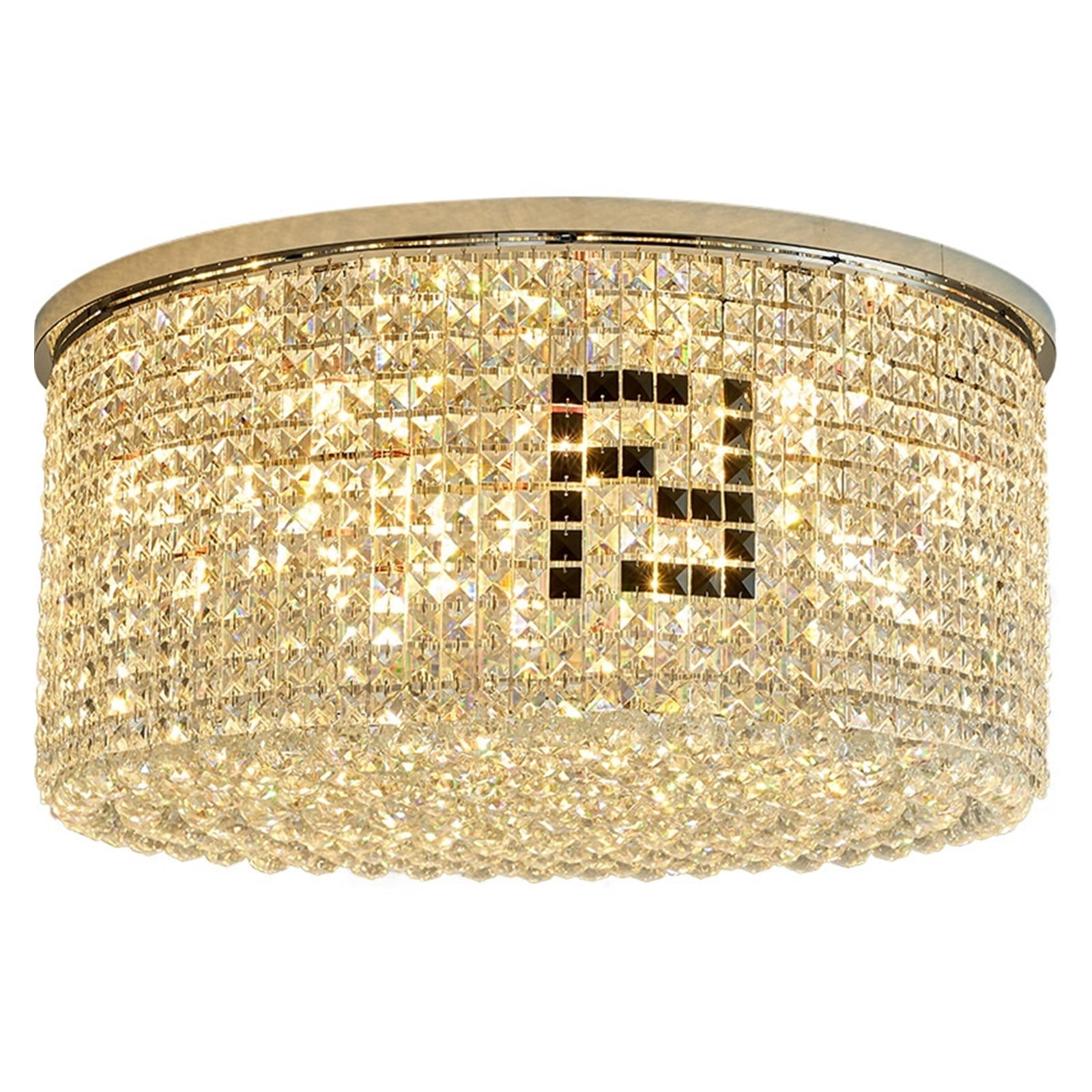 Elegant Crystal Ceiling Lamp 3-Color Adjustable LED Light - Walmart.com