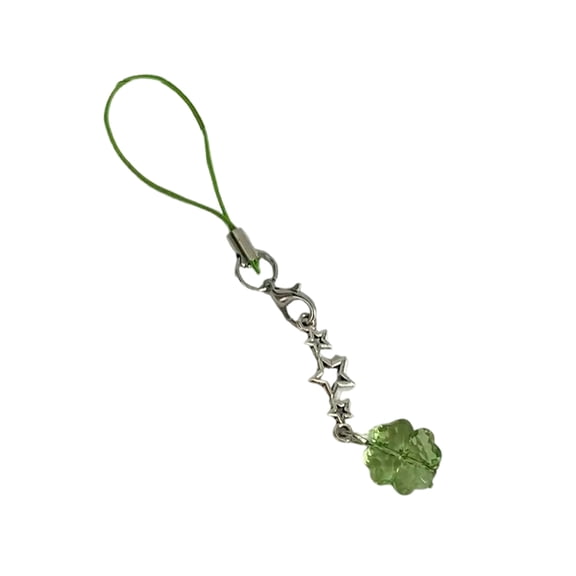 Elegant Crystal Clovers Phone Accessory Youthful Crystal Four Clovers Phone Charm Stylish Phone Charm Gift