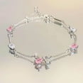 thumbnail image 1 of Elegant Crystal Flowers Bracelet For Women Girl Moon Blossom Bow Bracelets L4R7, 1 of 1