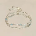 thumbnail image 1 of Elegant Crystal Flowers Bracelet For Women Sweet Girl Moon Blossom Bow Brac, 1 of 5
