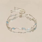 Elegant Crystal Flowers Bracelet For Women Sweet Girl Moon T0T Bow Blossom