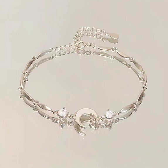 Elegant Crystal Flowers Bracelet For Women Sweet Girl Moon T0T Bow Blossom