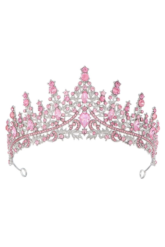 Elegant Crystal Rhinestone Crown Headband for Women, Sparkling Tiara Hair Accessory for Wedding, Birthday Party, Cosplay, Prom, Halloween, Adjustable Princess Crown for Bride Sky Blue