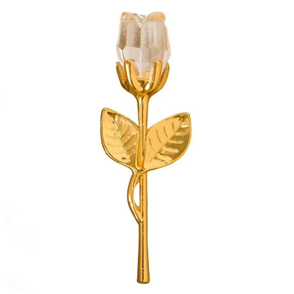Elegant Crystal Rose Flower Figurine, Romantic Valentine's Day Gift for Her, Wedding Party Favors, Home Decor Keepsake