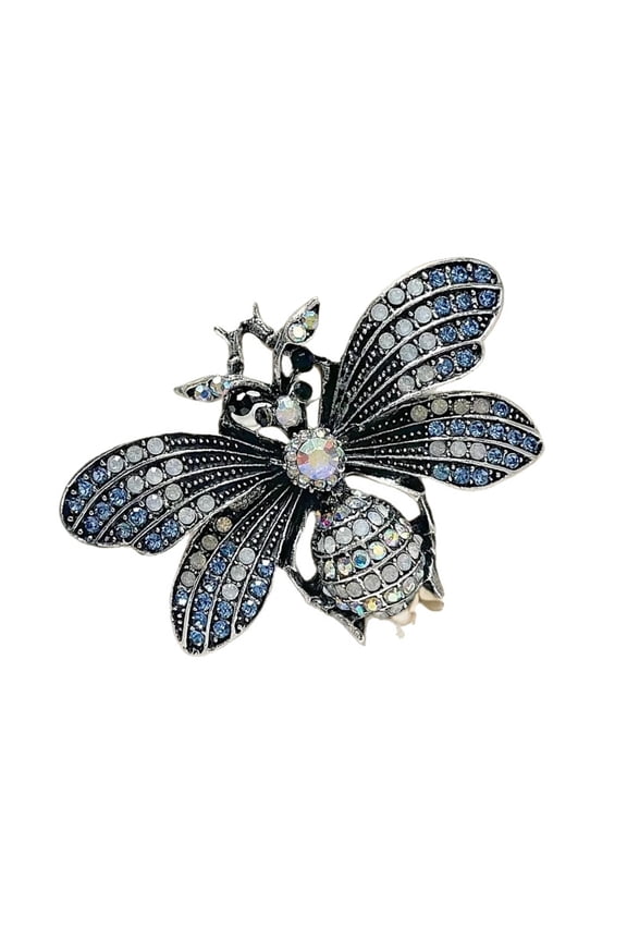 Elegant Crystals Insected Brooches Vintage Butterfly Moth Alloy Jewelry Accessories for Parties